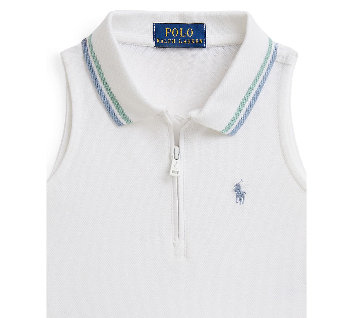 Polo Ralph Lauren Girls' 2T-6X Stretch Mesh Half-Zip Boxy Shirt