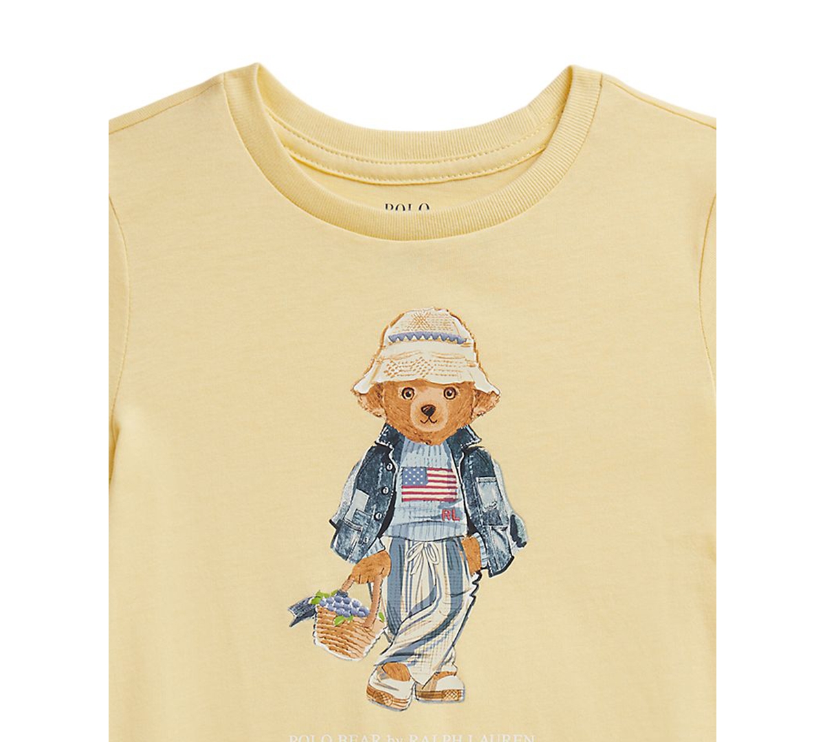Polo Ralph Lauren Girls' 2T-6X Bear Crewneck Jersey Dress