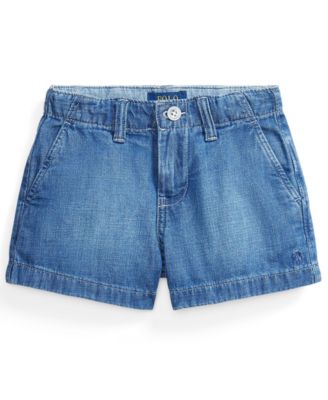 Girls' 2T-6X Zip Fly Denim Shorts