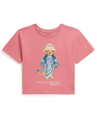 Polo Ralph Lauren - Girls' 7-16 Polo Bear Crewneck Jersey Boxy T-Shirt