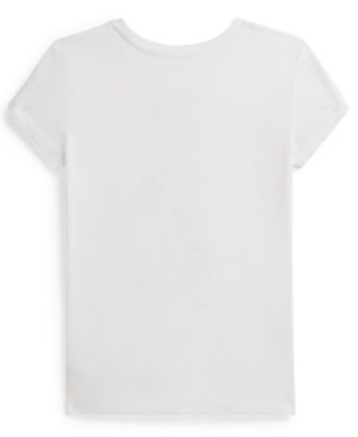 Girls' 7-16 Polo Bear Crewneck Jersey T-Shirt