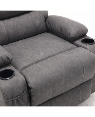 Recliner Chair Electric Power Lift Recliner Chair with Massage and Heat for Elderly, with Side Pockets, Hidden Cup Holder