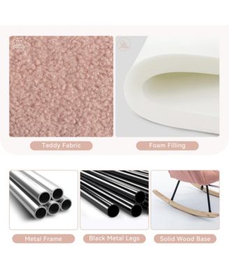 Modern Rocking Chair, Leisure Sofa Glider Chair, Comfy Accent Chair, Lounge Chair with High Backrest