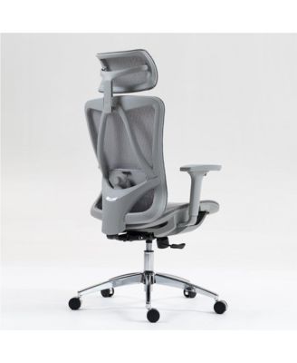 High-Back Mesh Office Chair with 3D Armrests & Adjustable Recline, Black