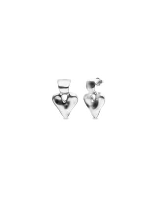 Sterling Silver Plated Heart Shaped Earrings