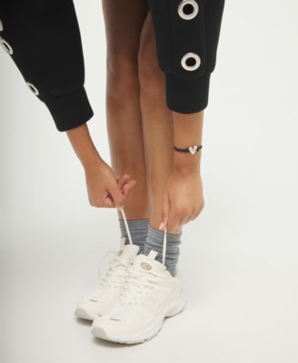 Black Elastic Thread Sterling Silver Plated Bracelet with Heart