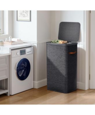 1-Compartment Laundry Basket with Removable Laundry Bag - Durable Organizer for Bathroom, Bedroom, or Laundry Room - Space Saving Design