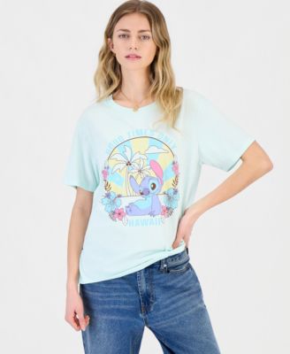 Juniors' Stitch Hawaii Graphic Crewneck T-Shirt