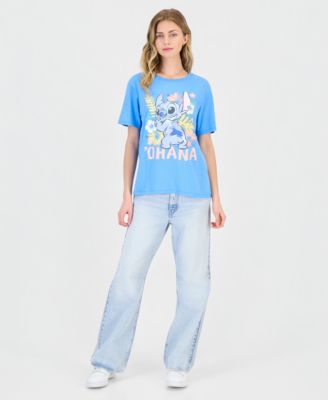 Juniors' Stitch Ohana Graphic Crewneck T-Shirt