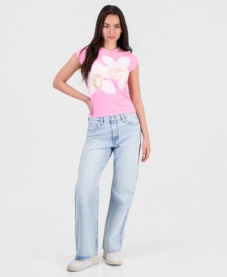 Juniors' Orchid Graphic T-Shirt
