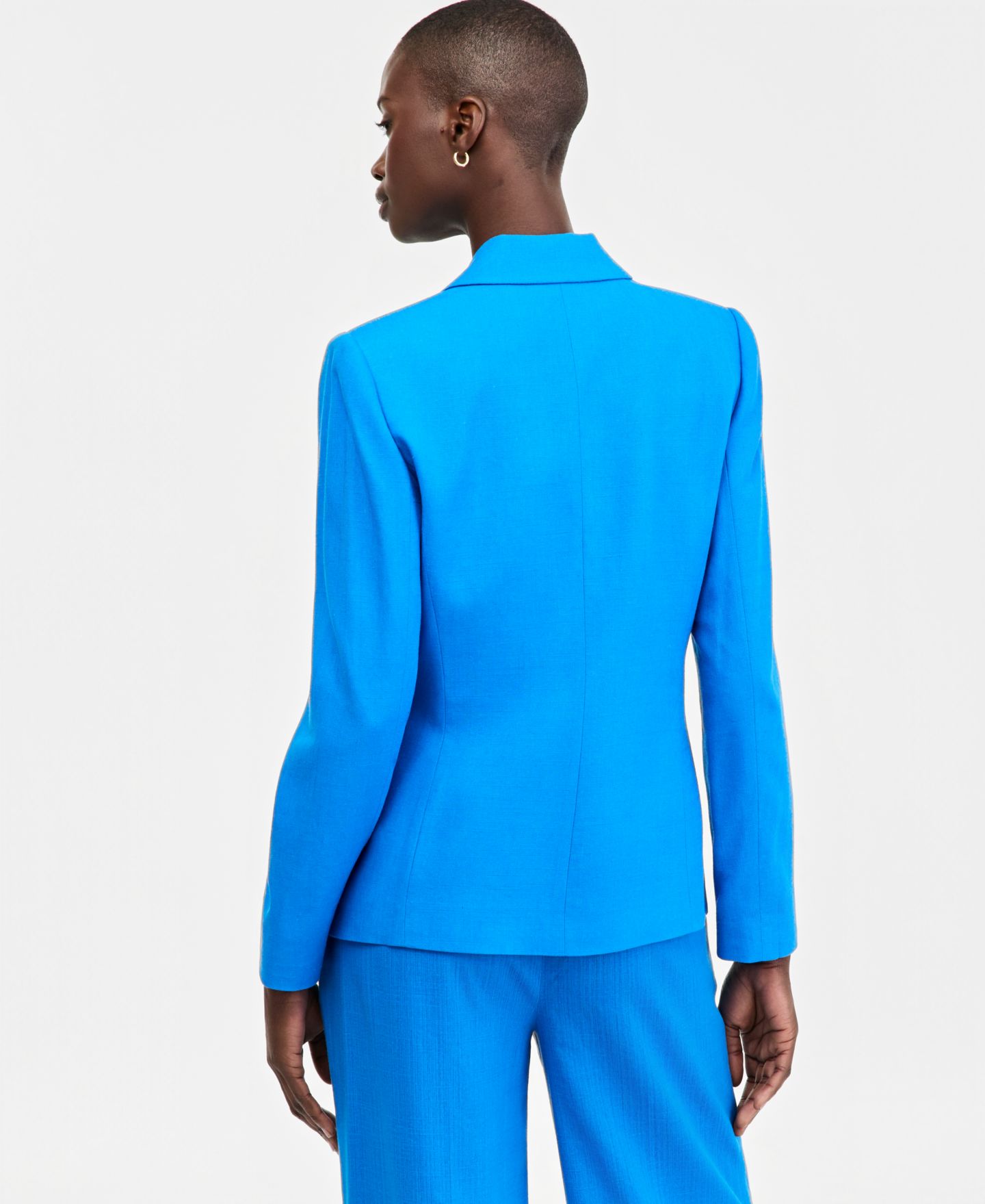 Женский пиджак Tahari ASL Petite One-Button Lapel Collar Blazer, цвет: Синий — фото 4