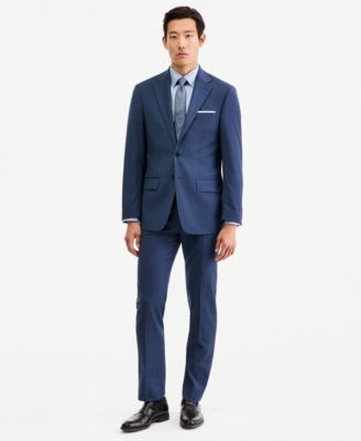 Men's Slim-Fit Wool-Blend Stretch Suit Separates with Vest