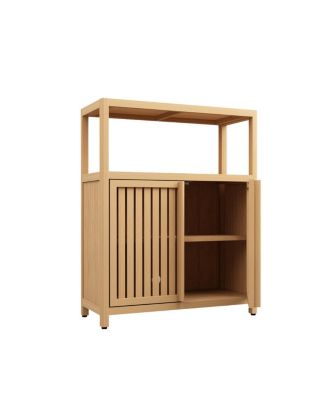 Large Capacity Bamboo Storage Cabinet Furniture for Bathroom Living Room Bathroom Bamboo Storage Cabinet With Shelves