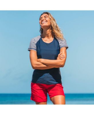 Women's Loose Fit Short Sleeve UPF 50+ Adele Swim Top