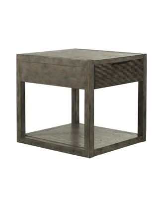 Bartlett Field End Table in Driftwood in Dusty Taupe Finish