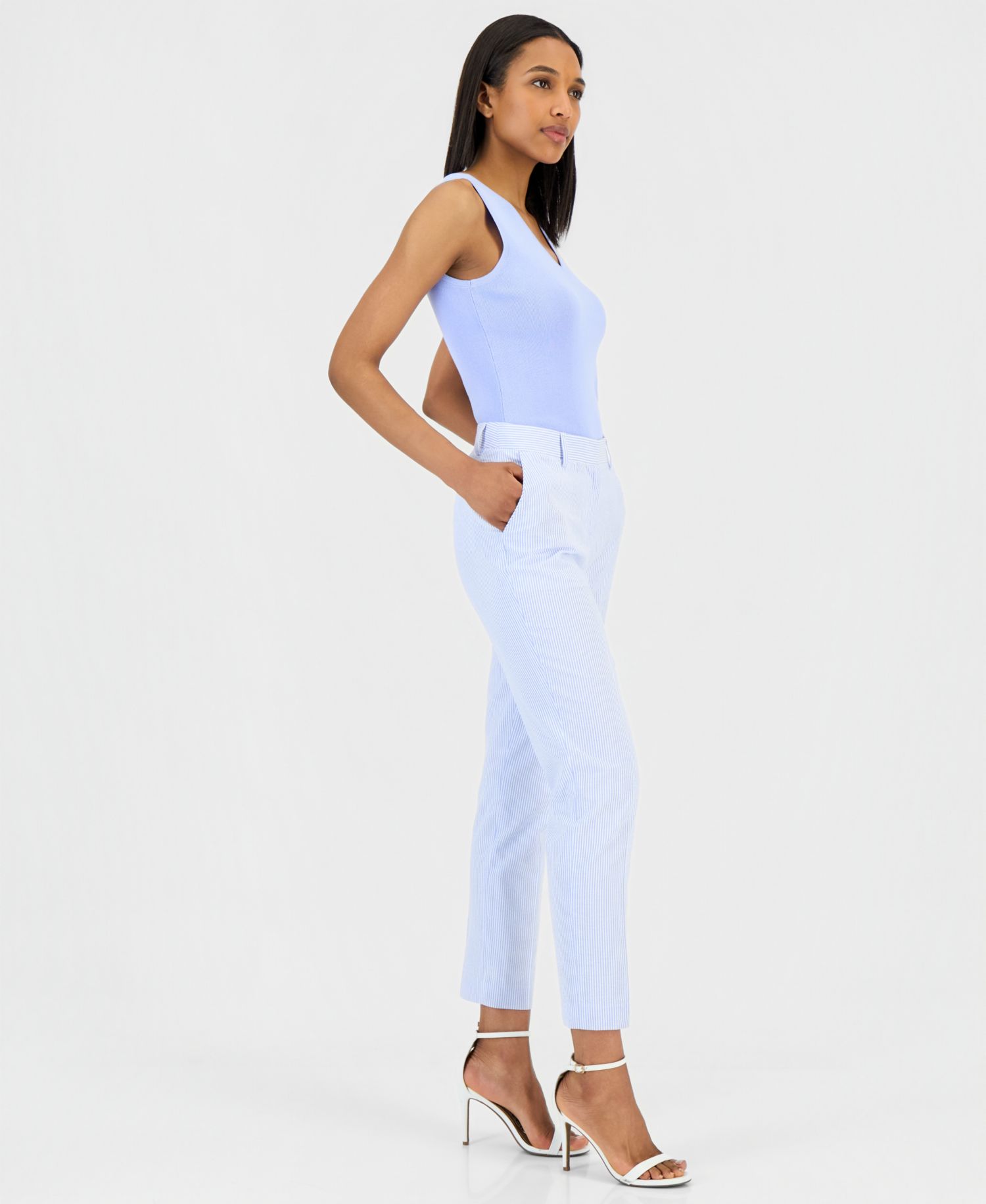 ASL Petite Mid-Rise Ankle Length Pants