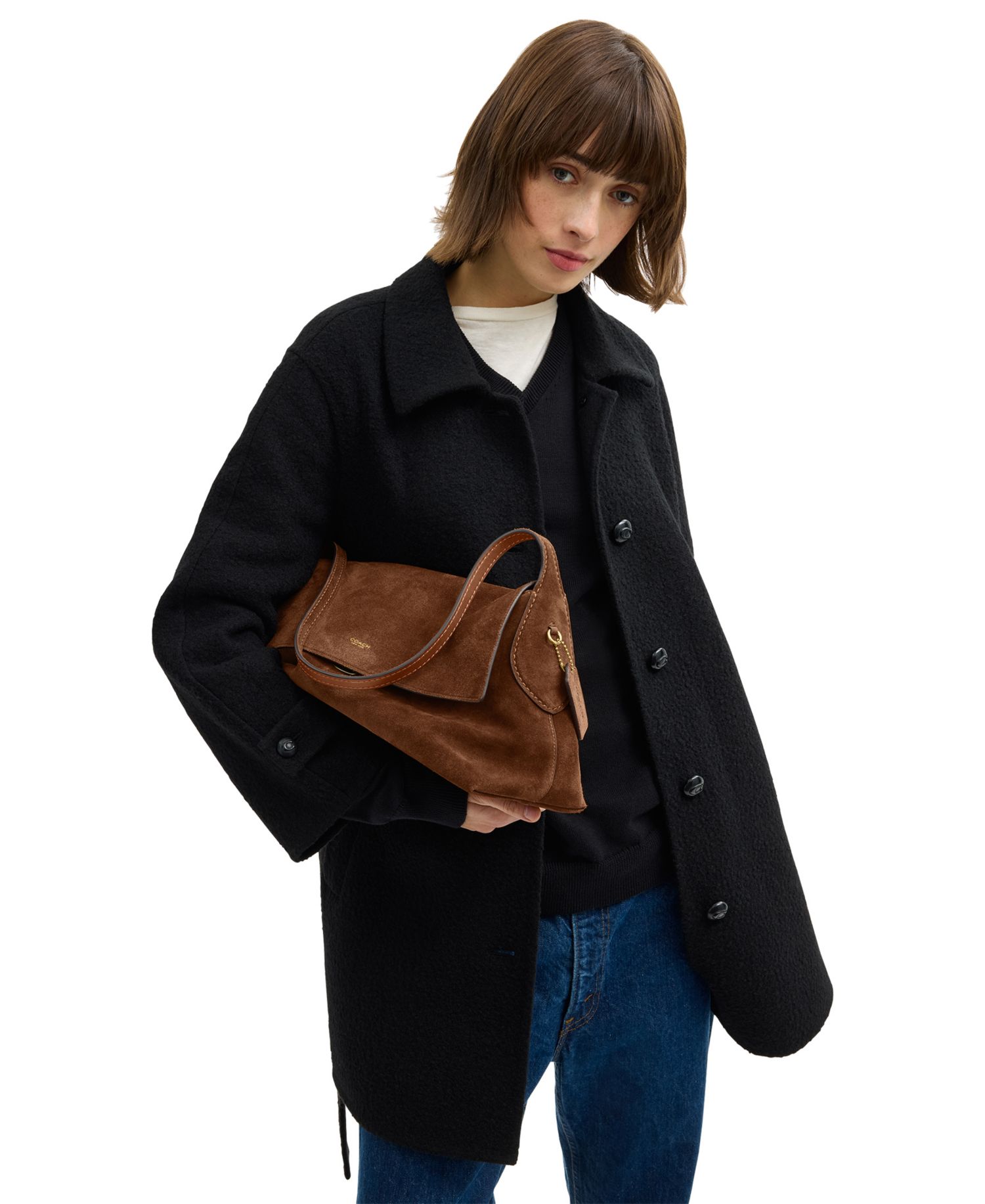 Chelsea Large Suede Shoulder Bag 36