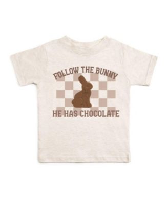 Toddler Boys Easter Chocolate Bunny Short Sleeve T-Shirt