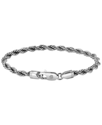 Men Myles Ionic Plated Antique Silver Steel Bracelet