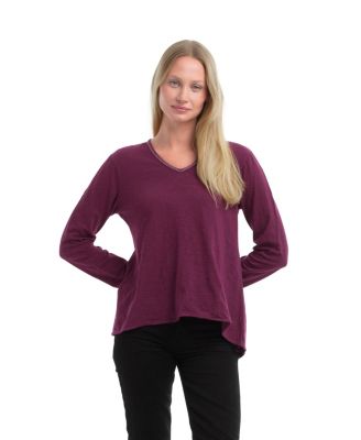 Women's Metallic Thread V-Neck Tee