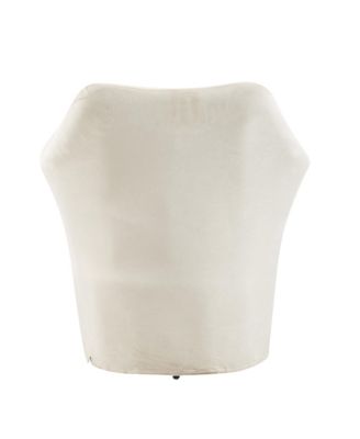 Mid Century Modern Accent Chair - Pet-Friendly 2-in-1 Soft Fabric Armchair, White