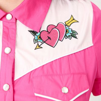 Plus Size Embroidered Western Flare Dress