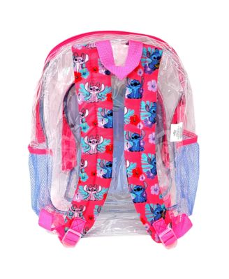 Stitch Transparent Backpack Clear 16" Girls School Bag