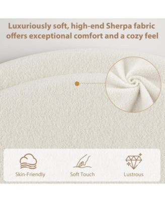 Boucle Bed Frame with 2 Storage Drawers, Soft Upholstered Platform Bed Frame with Round Headboard, Heavy Duty, Wooden Slats, Noise Free