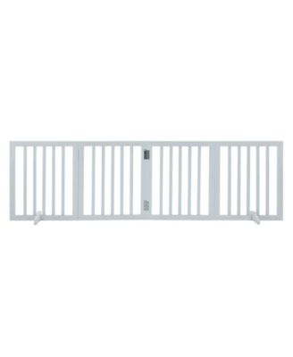 Freestanding 4-Panel Pet Gate, 24"H, Expands to 80"W - Indoor Use