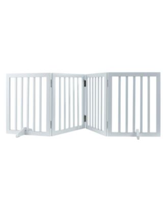 Freestanding 4-Panel Pet Gate, 24"H, Expands to 80"W - Indoor Use