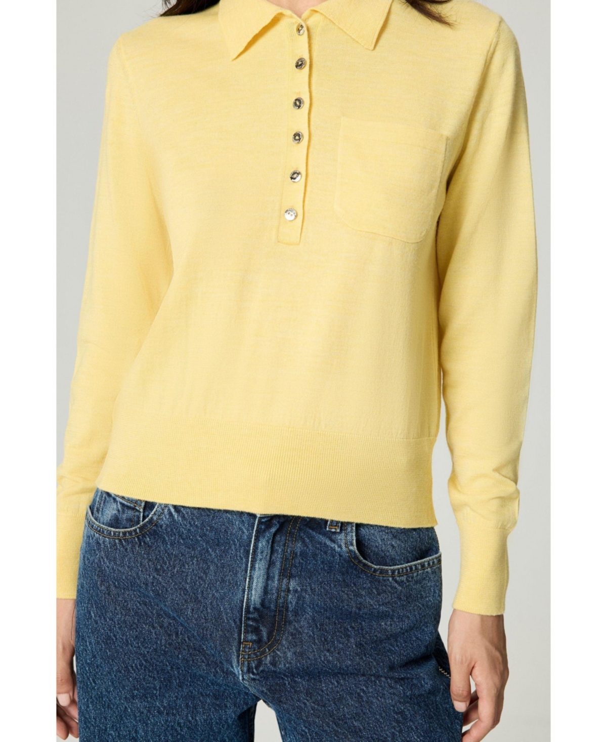 Nocturne Women's Relaxed Polo Knit Sweater