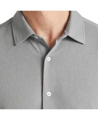 Men's Office-Leisure Collection Button Front Seamless Short Sleeve Shirt