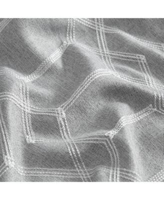 Kendal Geometric Embroidered Blackout Window Curtain Panel, Set of 2