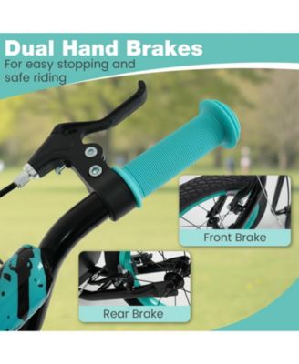 Youth Scooter with Adjustable Handlebar and 16/14-Inch Inflatable Wheels for Age 8+ Years