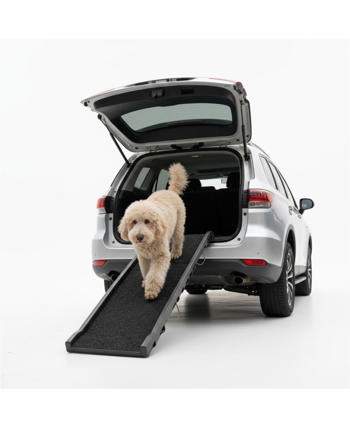 Aostirmotor Foldable Pet Ramp, Gentle Slope Dog Car Ramp for Easy Access