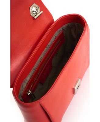 Leather Crossbody Bag with Clasp Closure System