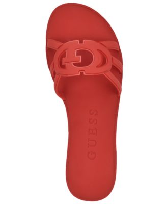 Women's Elyho Jelly Cutout Logo Flat Sandals