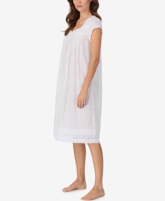 Women's Cap-Sleeve Swiss Dot Waltz Nightgown