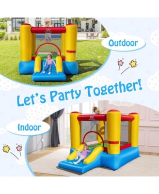 Inflatable Bouncer Kids Slide Bounce House for Indoor Outdoor with 520W Blower