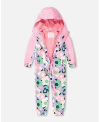 Big Girls Mid-Season One-Piece Outerwear Printed Flowers