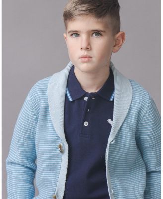 Boys Organic Shawl Collar Cardigan Sweater