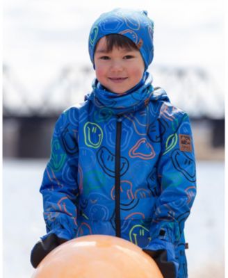 Baby Boys Stretch Jersey Beanie with Smiley Print