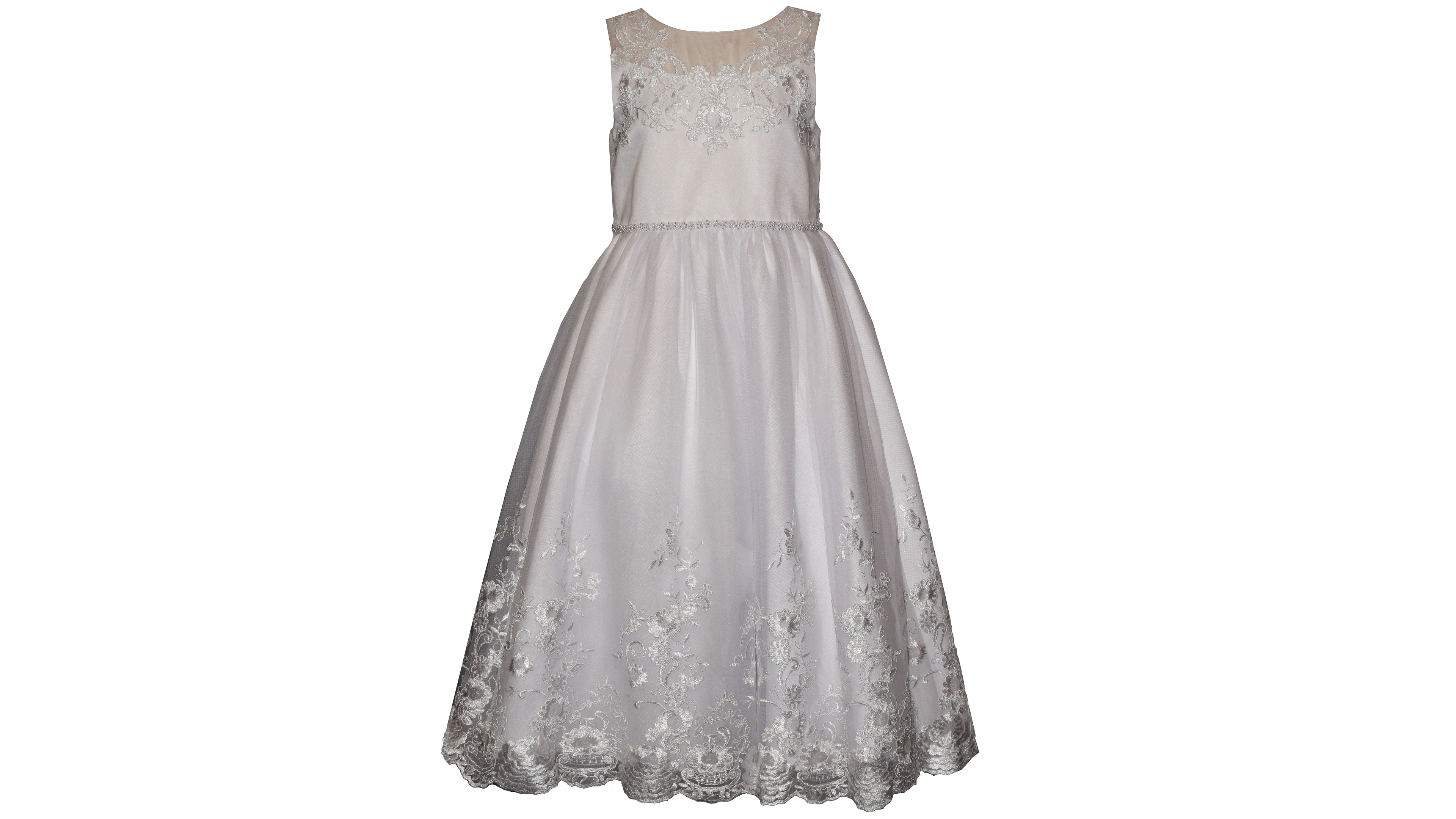 Bonnie Jean Girls' 7-16 Embroidered Communion Dress