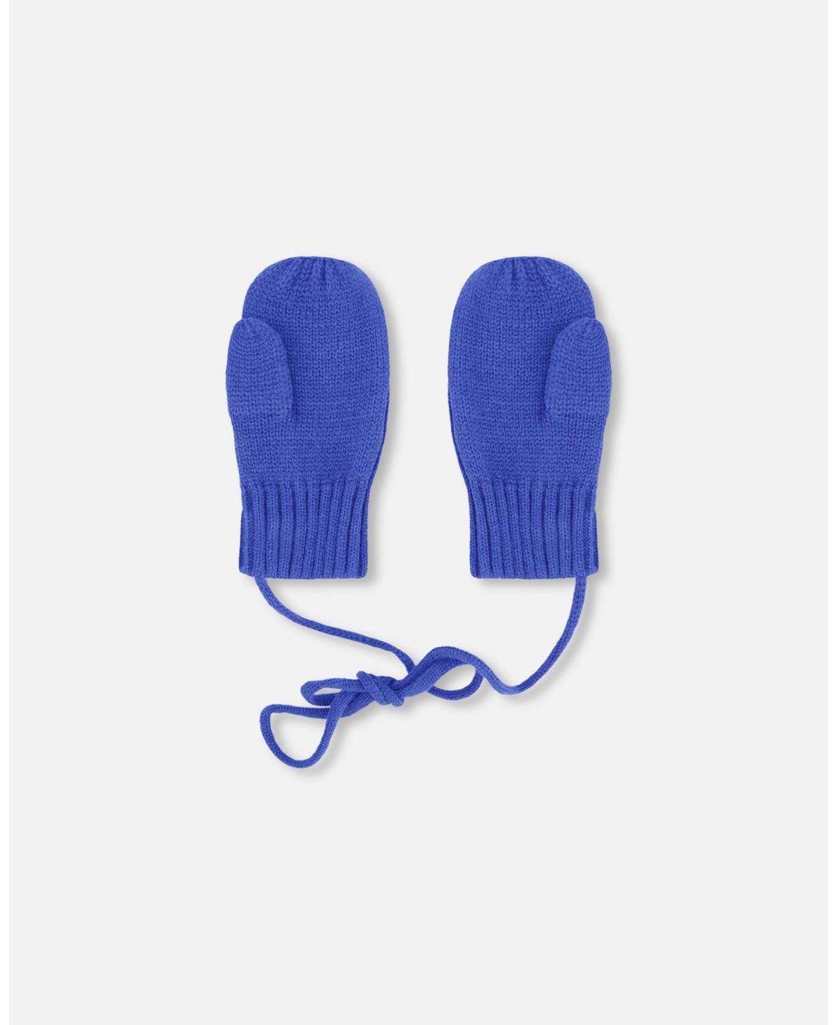 Deux par Deux Baby Boys Knit Mittens with Cord