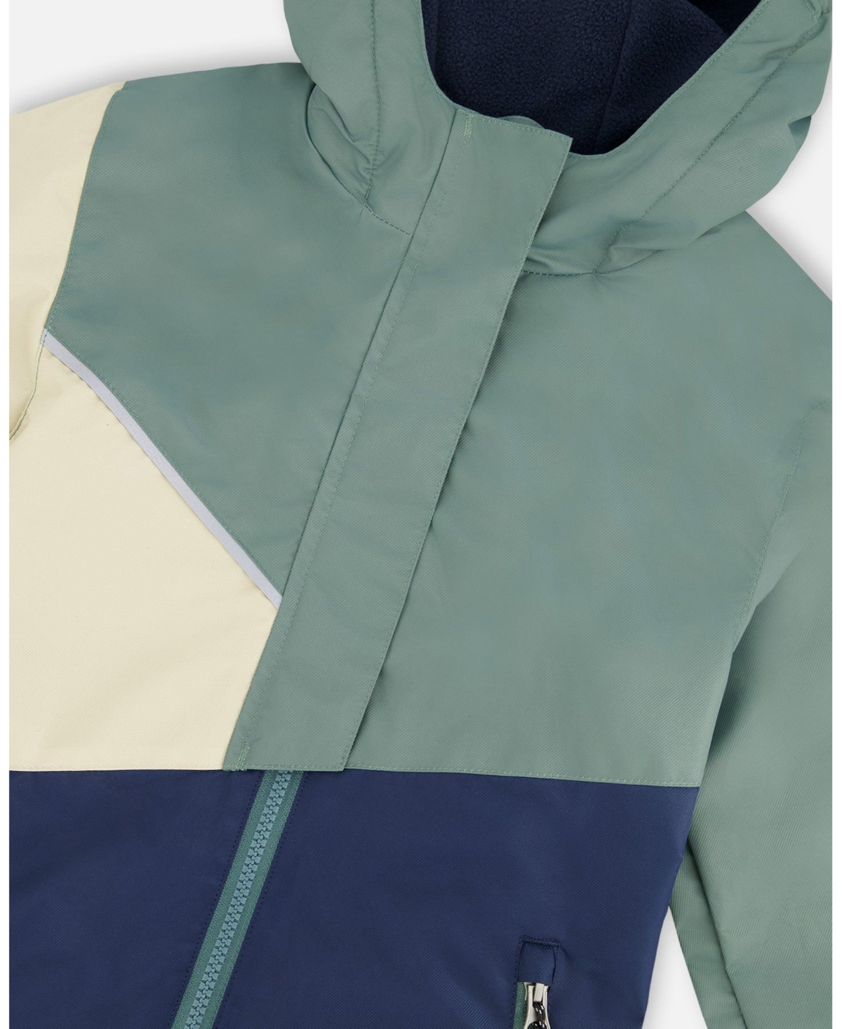 Deux par Boy Mid-Season Jacket Polyester Dark Green, Beige and Navy - Child