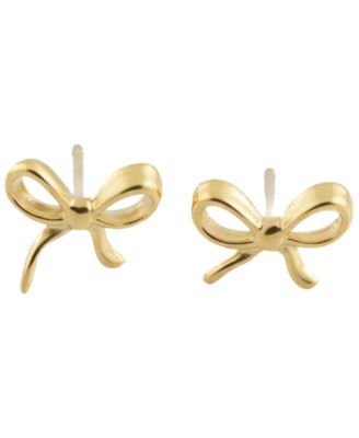Petite Noeud Gold-Tone Stud Earrings