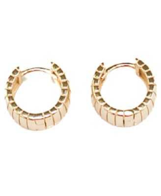 Sculptura Gold-Tone Cuff Hoop Earrings