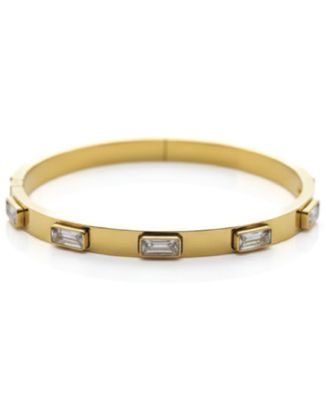 Aurora Gold-Tone Baguette Bangle Bracelet