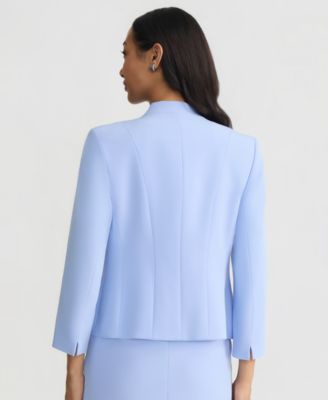 Women's Collarless Long-Sleeve Jacket