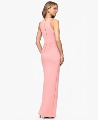 Petite Sleeveless Wrap Sheath Ball Gown Dress